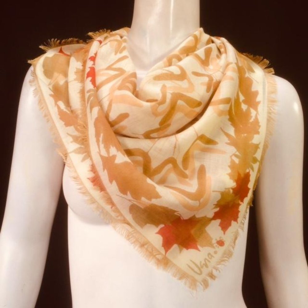 Vera Neumann Maple Leaf Fall Scarf